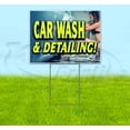 thumbnail image 1 of Car Wash And Detailing (18" x 24") Yard Sign, Includes Metal Step Stake, 1 of 6