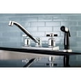 thumbnail image 2 of Kingston FB122ZX Millennium Two-Handle 4-Hole 8" Centerset Kitchen Faucet with Side Sprayer in Polished Chrome, 2 of 5