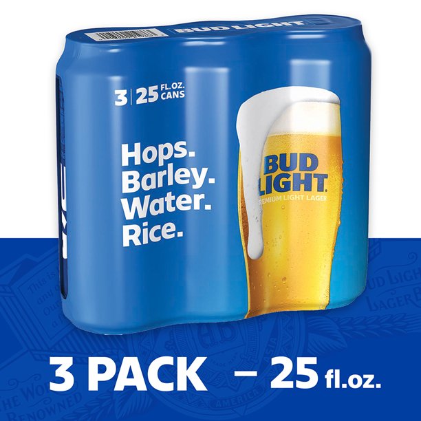 Bud Light Beer 3 Pack Beer 25 Fl Oz Cans 4 2 Abv