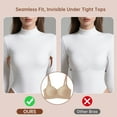 thumbnail image 2 of Nimiah Smoothing Wireless Bra for Women Full Coverage, T-Shirt Everyday Bra Nude, 2 of 6