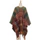thumbnail image 4 of Suéter para mujer, poncho, capa, abrigo de punto, cárdigan abierto al frente, manta, chales, pashminas, verde, 4 of 4