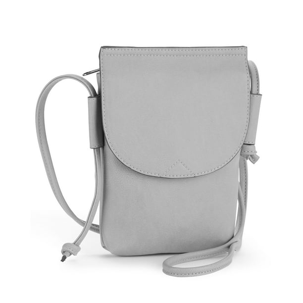 Time and Tru Grey N/S Knotted Crossbody - Walmart.com