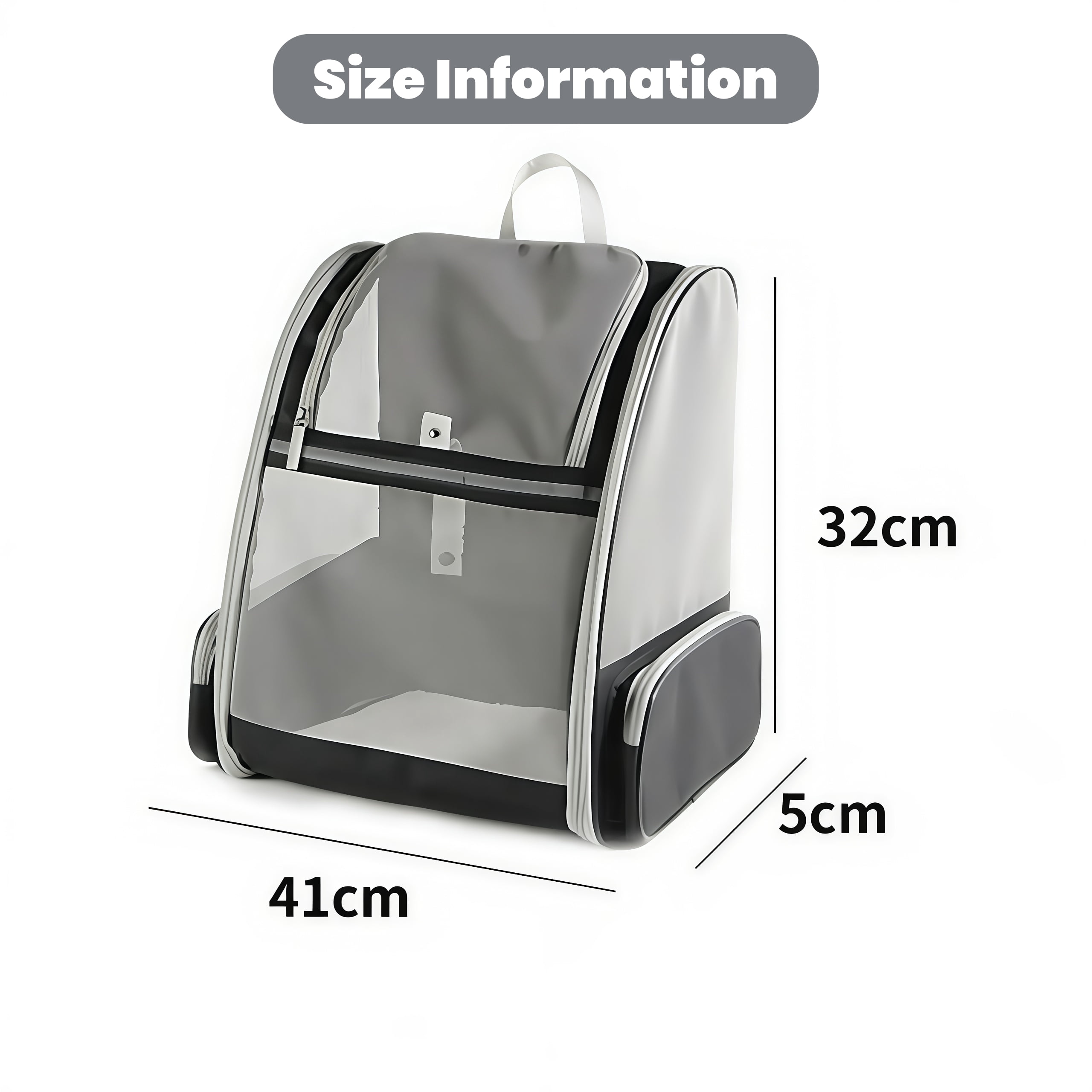 Portable Cat Backpack with Large Capacity and Breathable Mesh Design