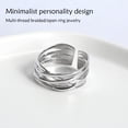 thumbnail image 4 of Mujeres Hombres múltiples capas anillos Cosplay fiesta banquete viaje moda abierto cobre anillo mano joyería decoración regalo de cumpleaños Ropa, zapatos y accesorios Miscelánea Oro blanco Qarigey  AP019079-01, 4 of 6