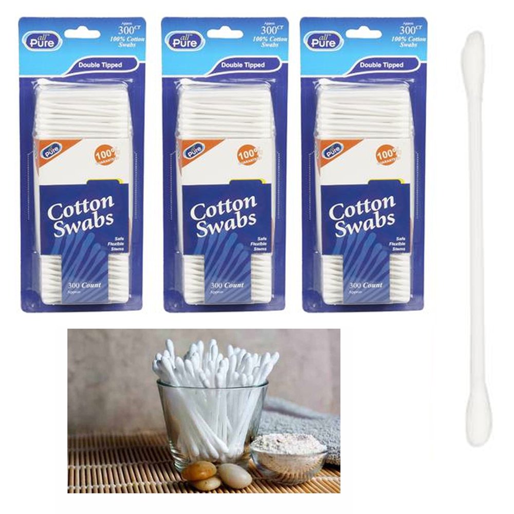 1350 Ct Cotton Swabs Double Tipped Q Tip Clean Ear Wax Makeup