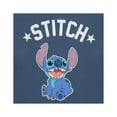 thumbnail image 4 of Disney Women's Lilo and Stitch Long Sleeve Shirt, Graphic Print Varsity Stripe Stitch Shirt Slate - L, 4 of 6