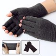 thumbnail image 4 of Visland Arthritis Compression Gloves Women Men Breathable Half-Finger Gloves Stretchy Hand Arthritis Relief Gloves for Typing Carpal Tunnel Rheumatoid Tendonitis, 4 of 8