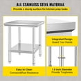 thumbnail image 4 of VEVORbrand Stainless Steel Work Table 24 x 30 x 32 inch Heavy Duty Commercial Food Prep Work Table for Home, Kitchen, Restaurant kitchen prep table with Adjustable Feet, 4 of 10
