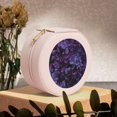 thumbnail image 6 of Naloa Lilac Round Jewelry Box, Travel Jewelry Organizer, 3.9 x 3.9 x 2in Jewelry Storage Box for Women-Pink, 6 of 7