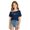 Navy-b, variant on LRen Girls Off The Shoulder Tops Kids,Girls Short Sleeve Casual Loose T Shirt Preppy Cute Y2k Summer Off The Shoulder Graphic Tee for Girls