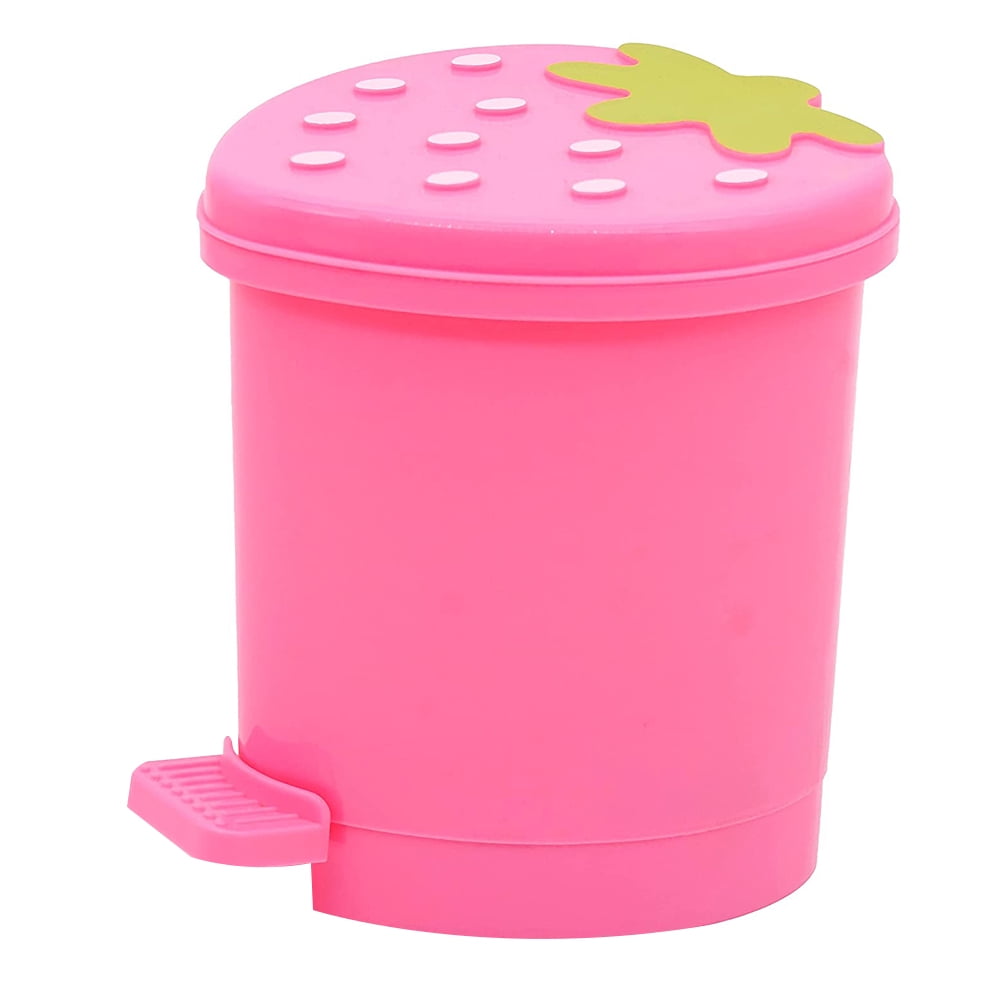 Trash Can Bin Garbage Mini Small Waste Container Wastebasket Desktop Car Desk Tabletop Rubbish