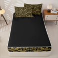 thumbnail image 4 of Homewish Antique Damask Skull Zipper Twin Comforter Sets with Fitted Sheet and 2 Pillowcases for Kids, Taupe Classic Floral Gothic Zipper Bedding Set, Black Reversible, 4 Pieces, 4 of 6