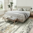 thumbnail image 3 of BERTHMEER 8'x10' Area Rugs for Living Room Large Abstract Bedroom Dining Room Modern Machine Washable Non-slip Contemporary Rugs, Gray and Golden, 3 of 8