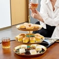 thumbnail image 6 of Leopard Elegant Plastic Cupcake Tower Stand with Iron Pillars for Dessert Table Display - 32cm Height, 6 of 6