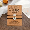 thumbnail image 4 of 2pcs Halloween Ghost BOO Card Adjustable Braided Bracelet For Men Women Party Favors, 4 of 5
