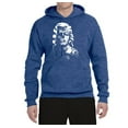 thumbnail image 2 of Manilyn Monroe Skull Face and Body Tattoo | Mens Pop Culture Hooded Sweatshirt Graphic Hoodie, Vintage Heather Blue, X-Large, 2 of 4