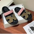 thumbnail image 3 of Genuine leather slippers for women wearing summer thick soled beach sandals, 3 of 7