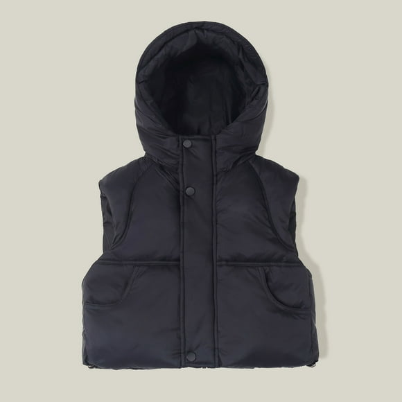 Girls Winter Coat Warm Thickened Padded Vest With Hood Outdoor Windproof Jacket For Toddler Kids Lined Thermal Insulated Falls Creek Girls Girls Jacket Size 8 Cute Coats for Girls Winter Coat