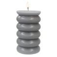 thumbnail image 4 of Better Homes & Gardens Unscented Bubble Pillar Candle, 3x5 Inches, Gray, 4 of 5