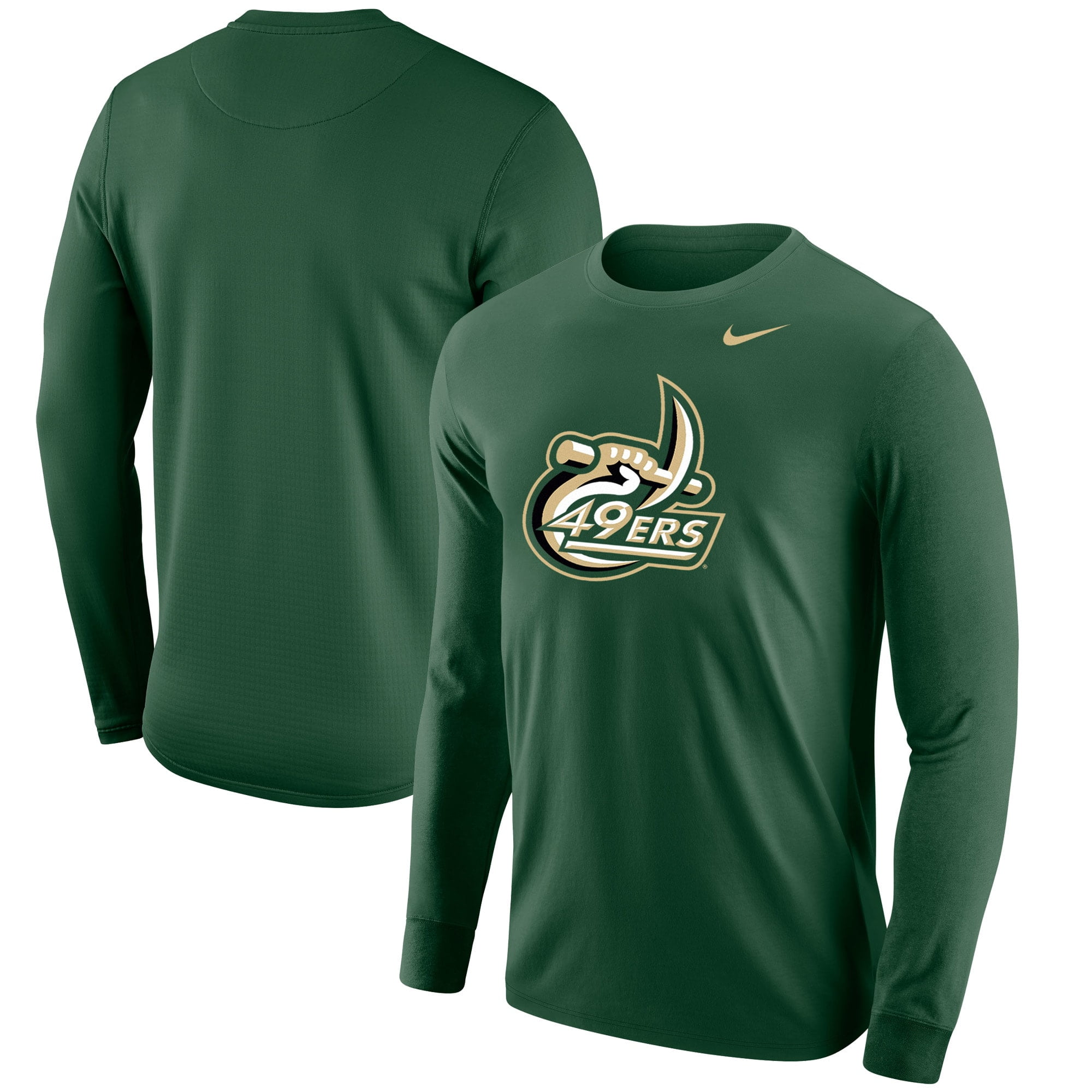 Charlotte 49ers Nike Big Logo Long Sleeve T-Shirt - Green - Walmart.com ...