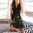 thumbnail image 1 of EGNMCR Robes de Vacances pour Femmes Robe Décontractée Ample d'Été Imprimée Florale Sans Manches Robe de Plage, 1 of 5