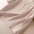 thumbnail image 3 of SHITINN Women's Solid Color Linen Casual Half Sleeve T Shirt Bohemian Embroidered Ruffle Sleeves Short Sleeve Tunic Tops for Women Summer Shirts Women Womens Tshirts, 3 of 5