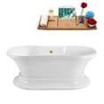 thumbnail image 1 of 60" Streamline N180GLD Soaking Freestanding Tub and Tray With External Drain, 1 of 9