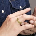 thumbnail image 2 of Udolfly Mens Fidget Rings Anxiety Rings for Men Womens Chain Spinner Rings for Adults Titanium Steel Ring Gold Gold Size 7, 2 of 7