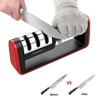 Professional 3-Stage Knife Sharpener: Get Razor-Sharp Knives with  Adjustable Angle Knob & Multifunctional Polishing!