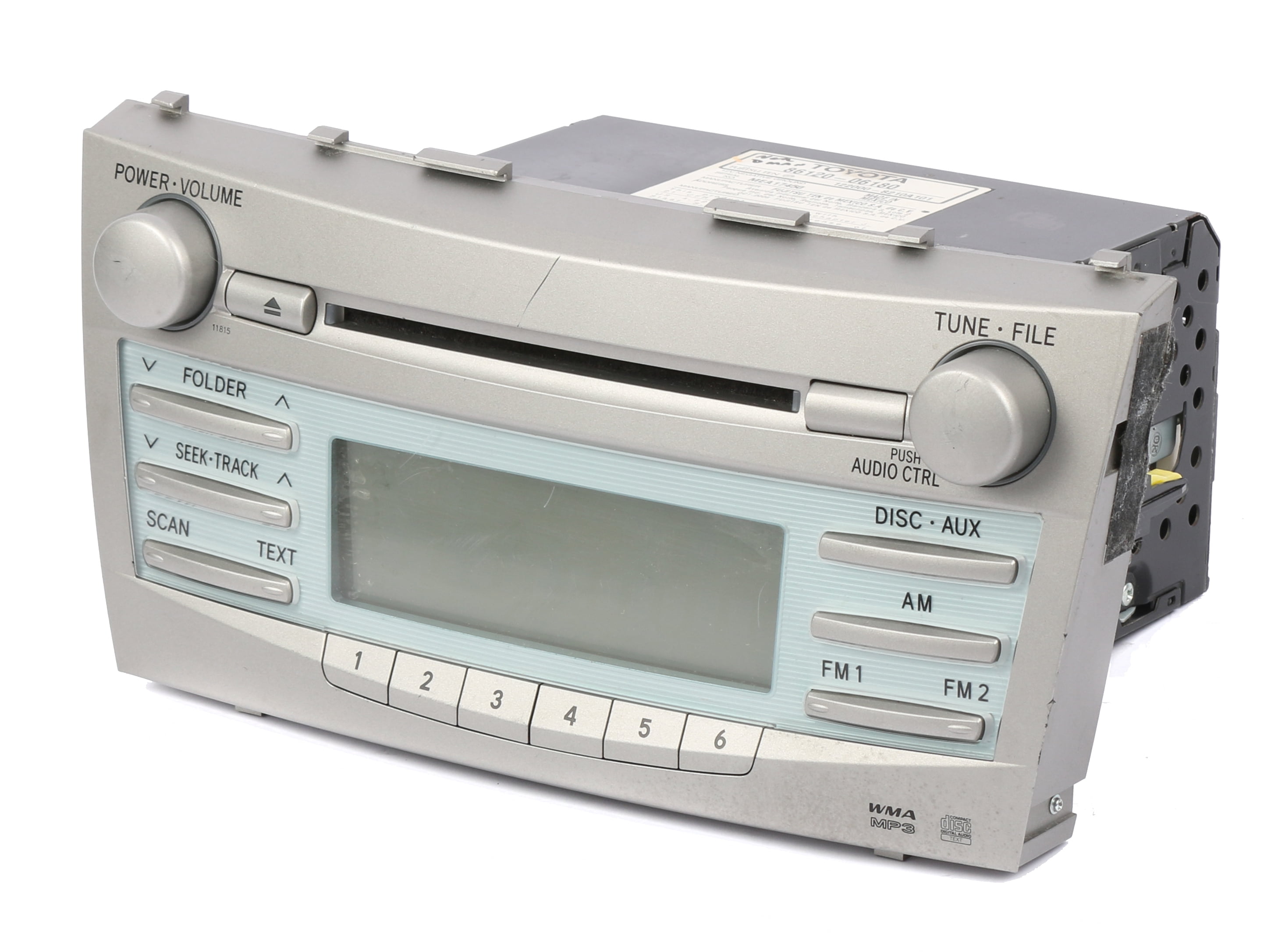 Restored 2007-09 Toyota Camry AM FM Radio Single Disc CD MP3 Player 86120-06180 OPT 11815 - (Refurbished)