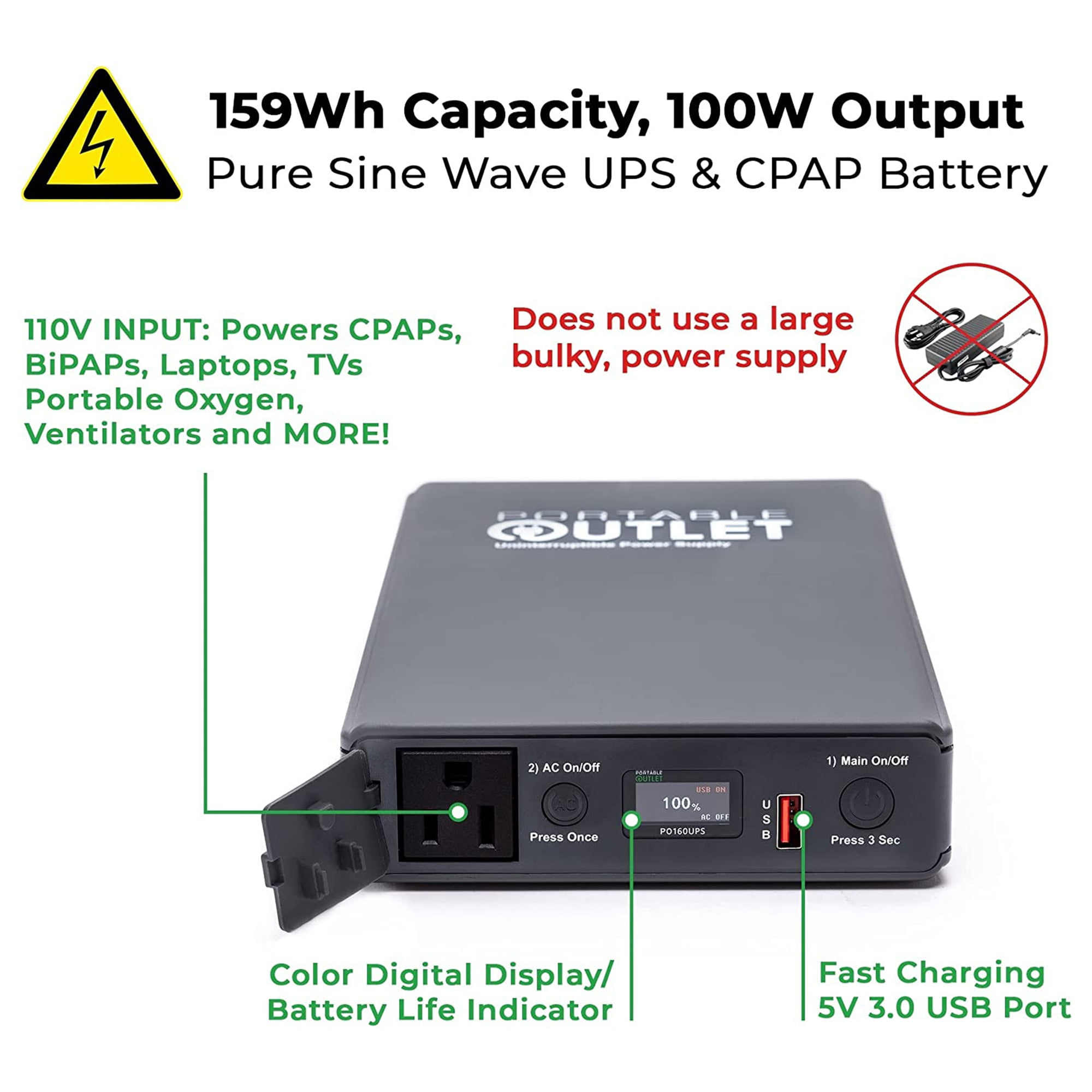 Portable Outlet Sleep Equipment Backup Battery/UPS V2