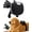 Black, variant on Electric Calming Pet Massager for Dogs & Cats, Rechargeable Relaxation Massage Device for Anxiety Relief, Stress Reduction & Daily Care (Black)