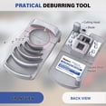 thumbnail image 3 of Deburring Tool for Plastic Pipe, Professional PVC Pipe Reamer Deburrs Six Pipe Sizes: 1 1/4-Inch - 4-Inch, Effective Pipe Reamer Deburring Tool for PVC Pipe Reamer w/Sharp Blade, PVC Chamfer Tool, 3 of 8