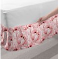 thumbnail image 2 of Watercolor Bed Skirt, Vintage Hand Drawn Flowers Blossoming Nature Spring Season Inspirations, Elastic Bedskirt Dust Ruffle Wrap Around for Bedding Decor, 4 Sizes, Pale Pink, by Ambesonne, 2 of 2