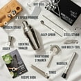 thumbnail image 3 of baomifa-Oak & Steel Martini Cocktail Shaker Set - 13pc Stainless Steel Bartender Kit with Wooden Stand & Recipe Guide (500ml), 3 of 4