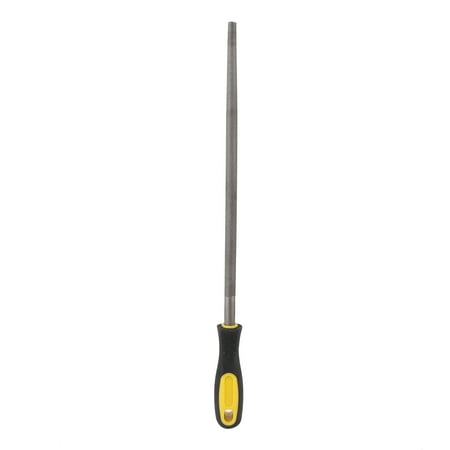 

2024 12in Round Mill Steel File Rasp with Handle Sharpening Shaping Tool for Metal ProjectsFine Teeth File