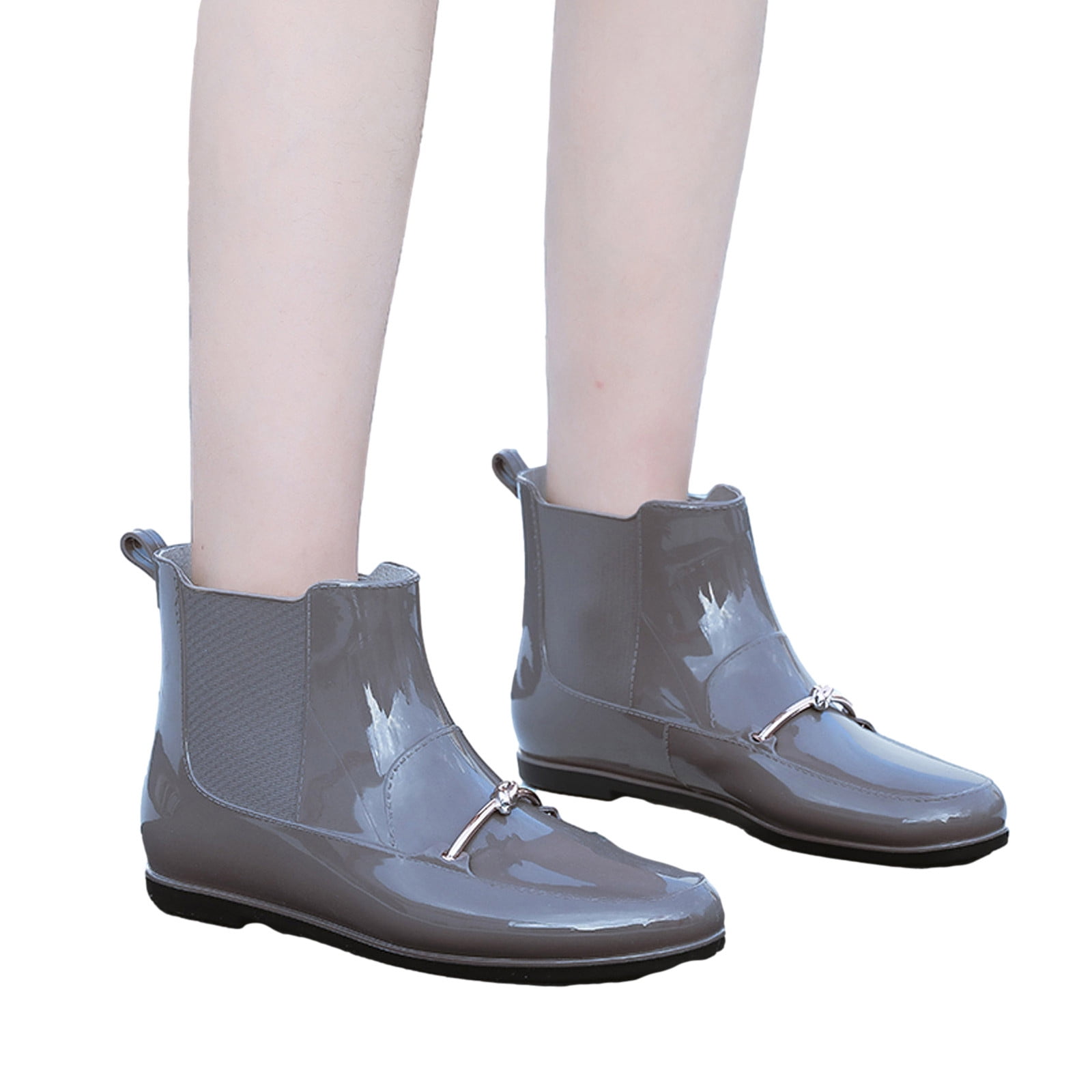 Summer Saving Clearance AXXD Rain Boots,Winter Casual Womens Fall Shoes Ankle-High Mom Chelsea Boots Wide Mid-Calf Boots For Women Boots For Clearence
