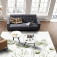 thumbnail image 4 of Area Rugs Indoor Non-Slip Rectangle Rug 5x7 Ft Simple Style Watercolor Retro Sage Green Floral Lines Rug Rubber Backing Floor Mats Non Shedding Home Decor Carpet for Entryway Living Room, 4 of 8