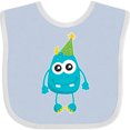 thumbnail image 3 of Inktastic Blue Monster Boys or Girls Baby Bib, 3 of 4