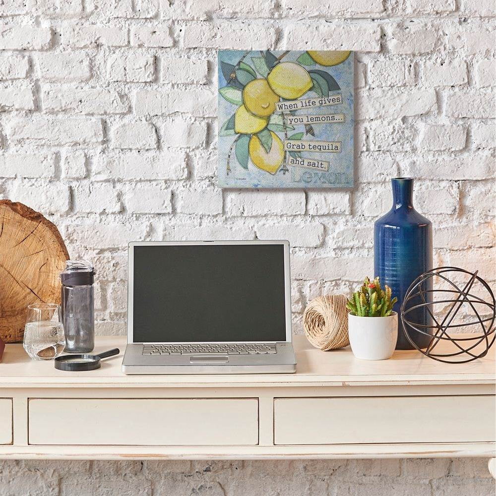 Stupell Industries Lemons Tequila Funny Word Kitchen Collage Design Canvas Wall Art by Let Your Art Soar