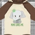 thumbnail image 4 of Inktastic Mimi Loves Me- Cute Elephant Boys or Girls Long Sleeve Baby Bodysuit, 4 of 5