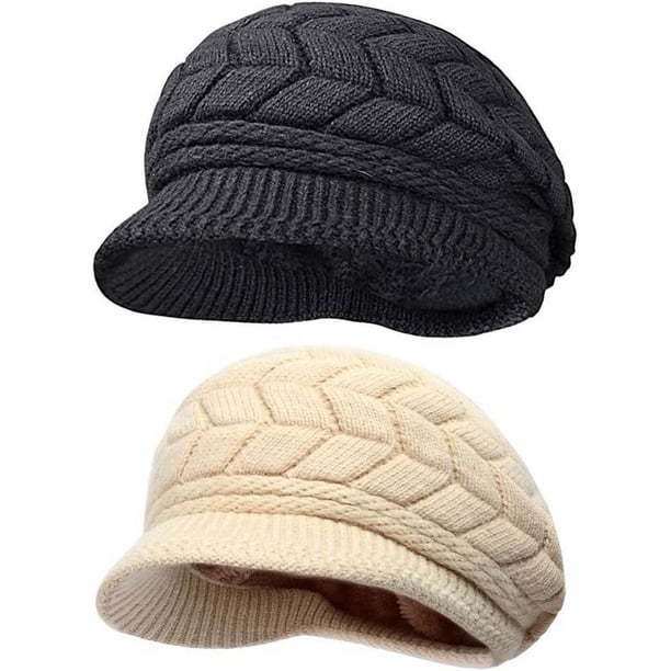 1Pc/2Pcs Women Winter Warm Knit Hat Wool Snow Ski Caps with  display picture 1