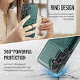 thumbnail image 6 of For Samsung Galaxy S24 Case, 2 in 1 Wallet Detachable Magnetic Back Cover with Cards Holder Bumper Compatible with Magsafe Shockproof Stand Phone Case for Samsung Galaxy S24, Green, 6 of 10