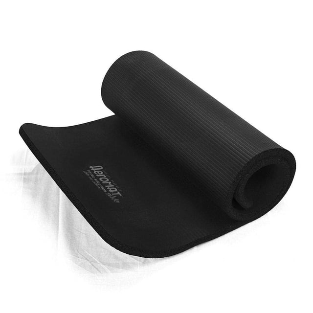Colchoneta Aeromat Elite de doble superficie, 1,6 x 58,4 x 182,9 cm, color negro