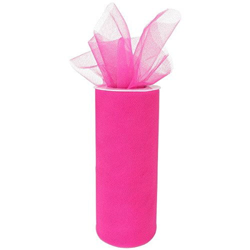 Attracktive tulle fabric at walmart Just Artifacts Tulle Fabric Roll 25yrd Length X 6in Width Color Hot Pink Walmart Com