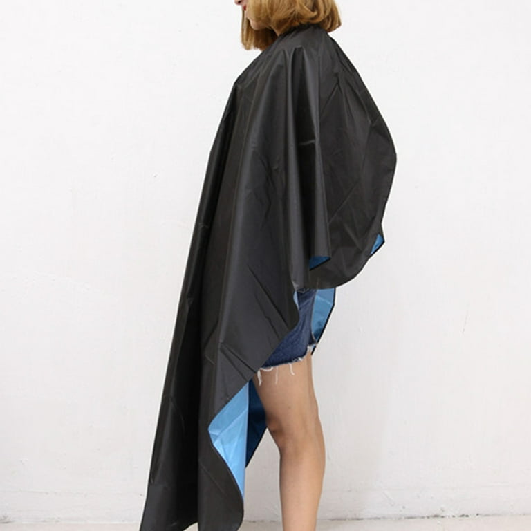 Professional Salon Client Hair Cutting Cape Gown, Barber Haircut Cape with  Sleeves - Black