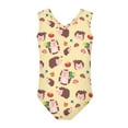 thumbnail image 2 of FOR U DESIGNS Cute Girls Sleeveless Swimsuit Hedgehog Mushroom One Piece V-Neck Swimwear Comfortable Summer Beach Bathing Suit for Kids 11-12T, Yellow, 2 of 8