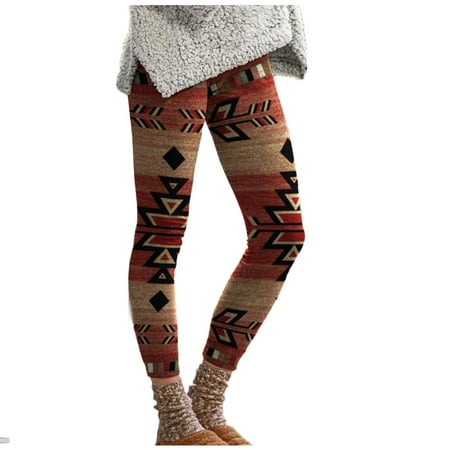 

KEJIG Scrub Pants For Women Jogger Style Women Winter Geometric Printed West Styles Cows Leggings Boho Regular Fit Pants Pants Trousers