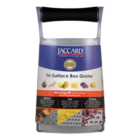 Jaccard 201204BGF2 MicroEdge Tri-Surface Box Grater - Fine, Coarse, Ribbon Blade