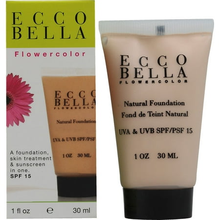 Spf 15 Bisque Ecco Bella Flower Color Natural Liquid Face Foundation Bisque With Uva And Uvb Spf 15 - 1 Oz ()